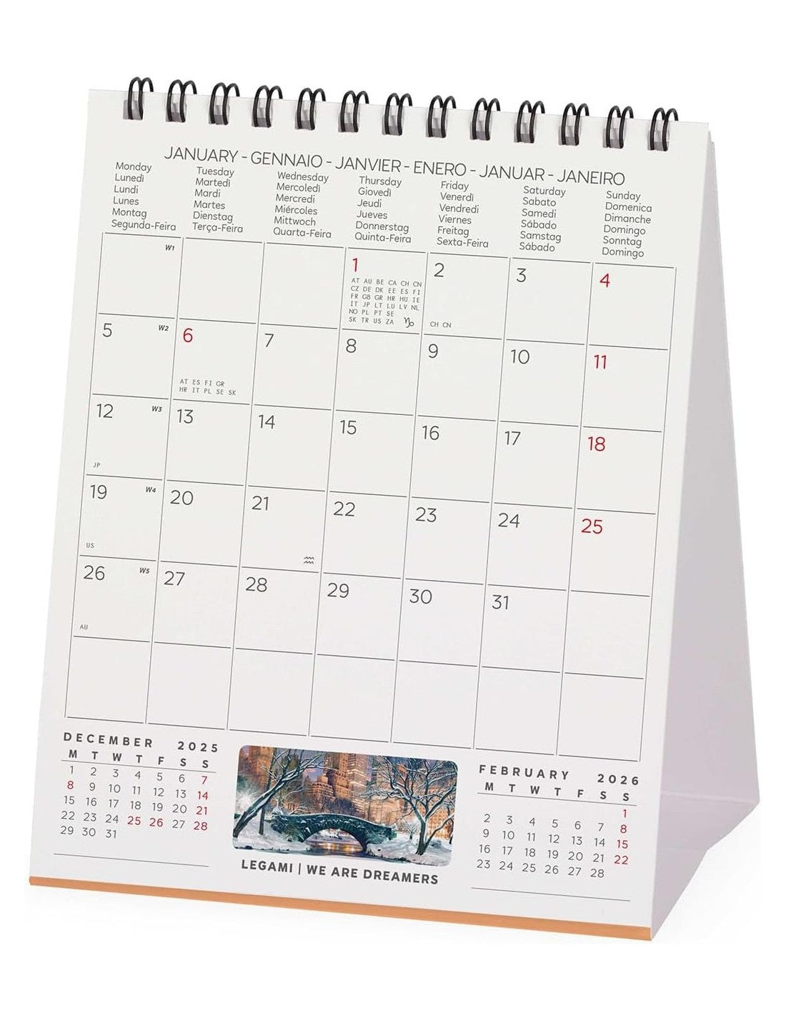 Calendario Da Tavolo 2026 Legami New York