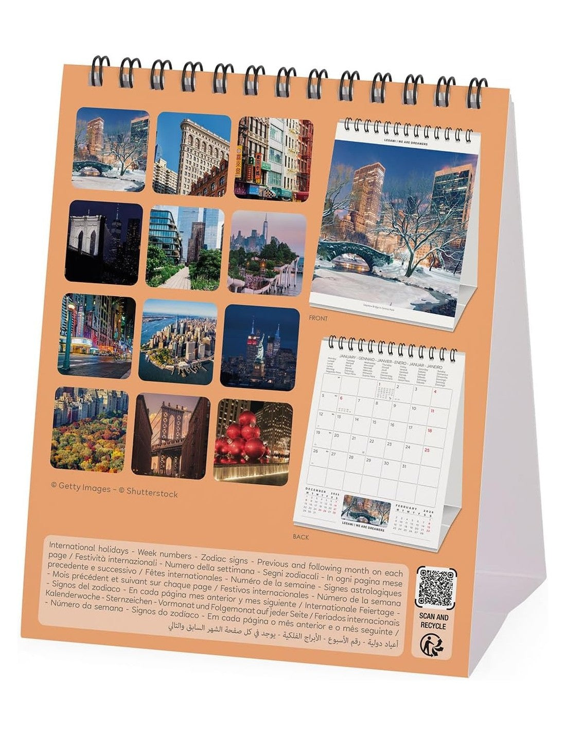 Calendario Da Tavolo 2026 Legami New York