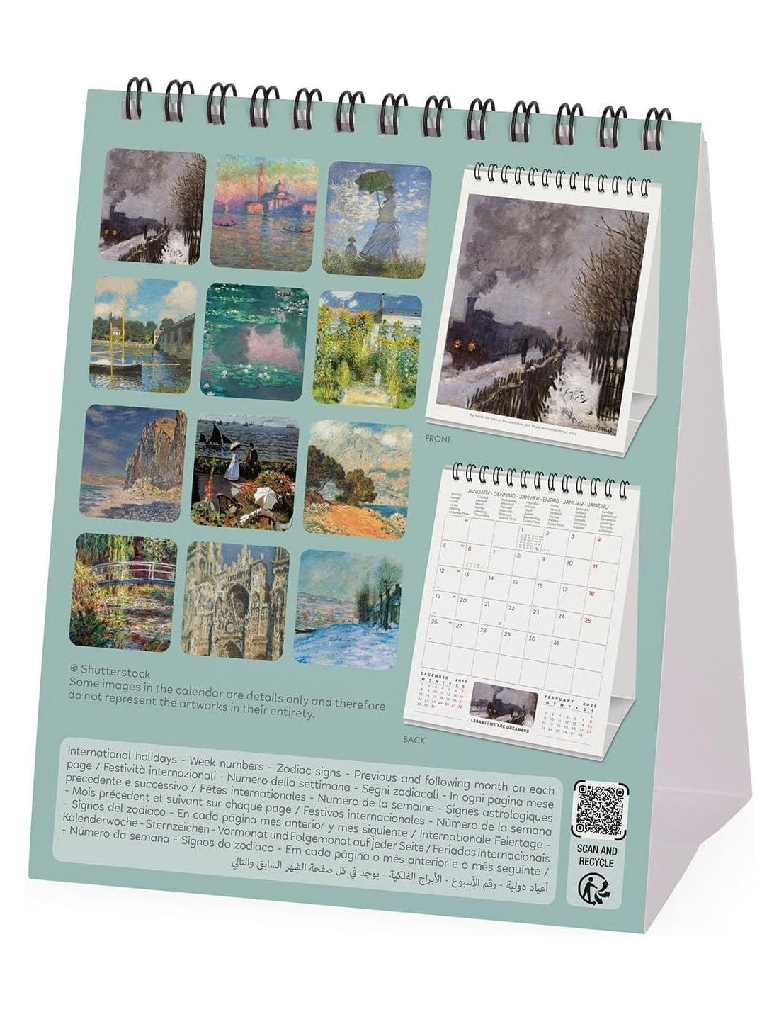 Calendario Da Tavolo 2026 Legami Claude Monet