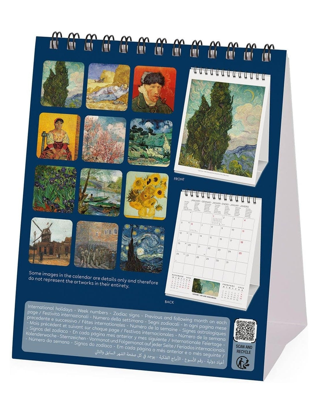 Calendario Da Tavolo 2026 Legami Vincent Van Gogh