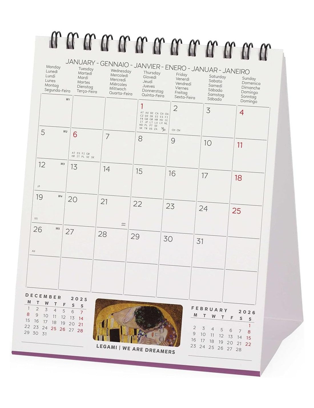 Calendario Da Tavolo 2026 Legami Gustav Klimt