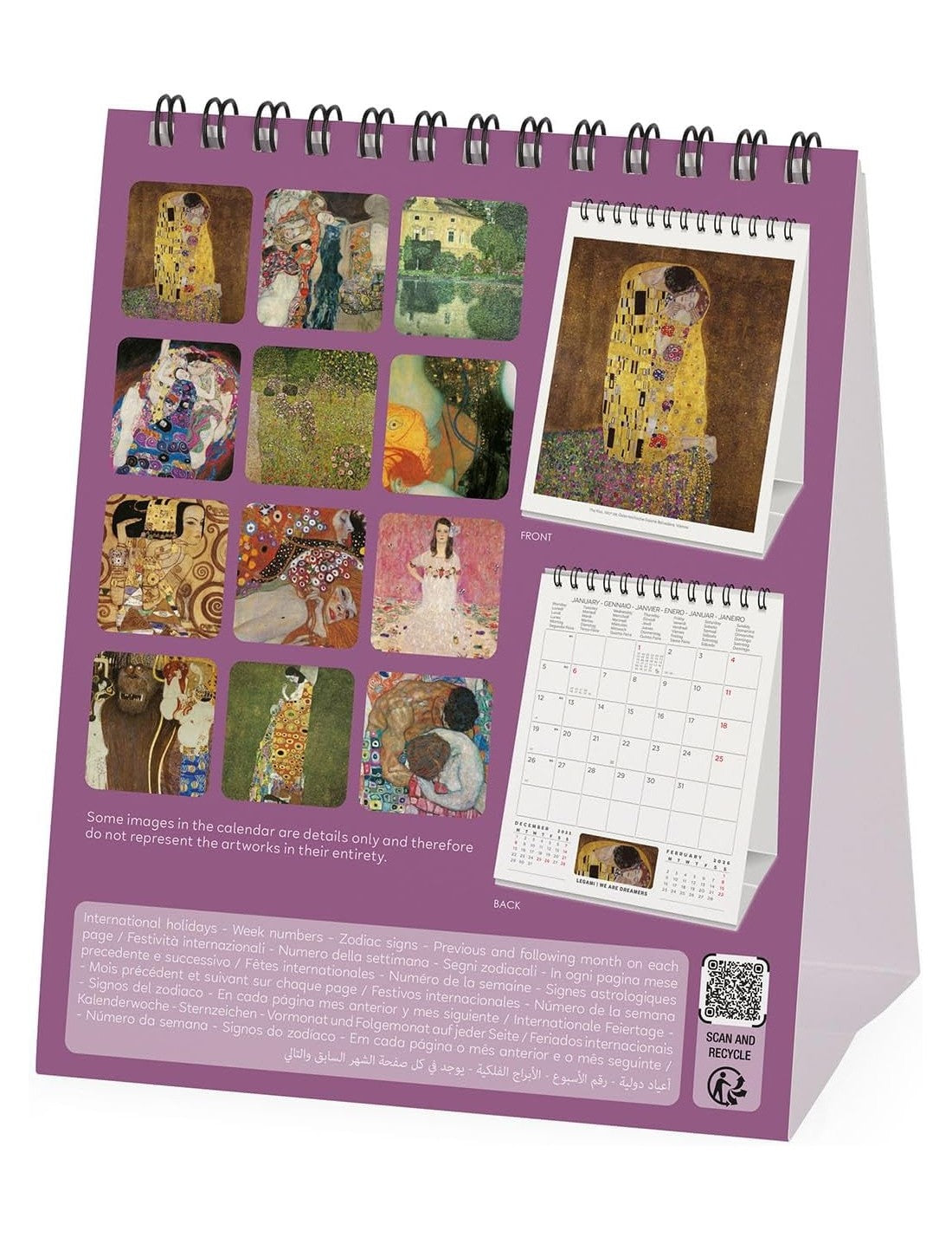 Calendario Da Tavolo 2026 Legami Gustav Klimt