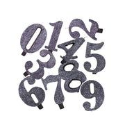 Candeline Numeri Compleanno Nere Glitter