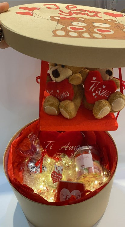 Scatola Box Regalo Cappelliera San Valentino Altalena