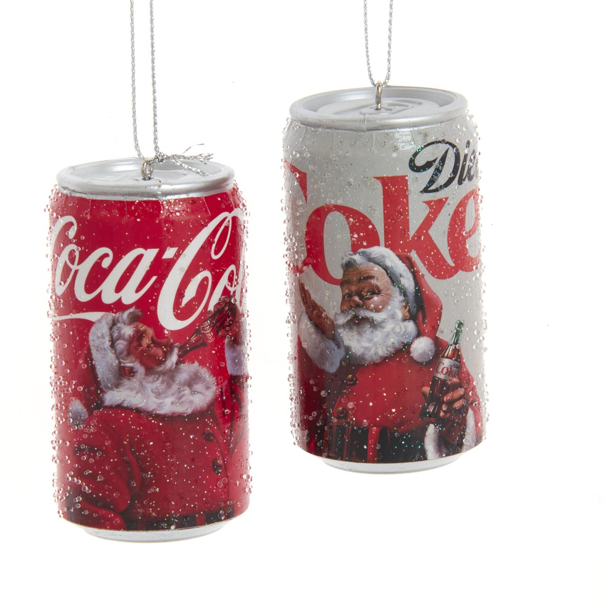 Addobbo Albero Di Natale Lattina Coca Cola Classica E Diet Coke Con Babbo Natale 8,5 cm Prodotto Assortito