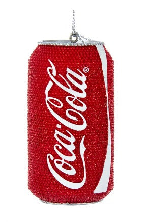 Addobbo Albero Di Natale Lattina Di Coca-Cola Con Glitter 7cm