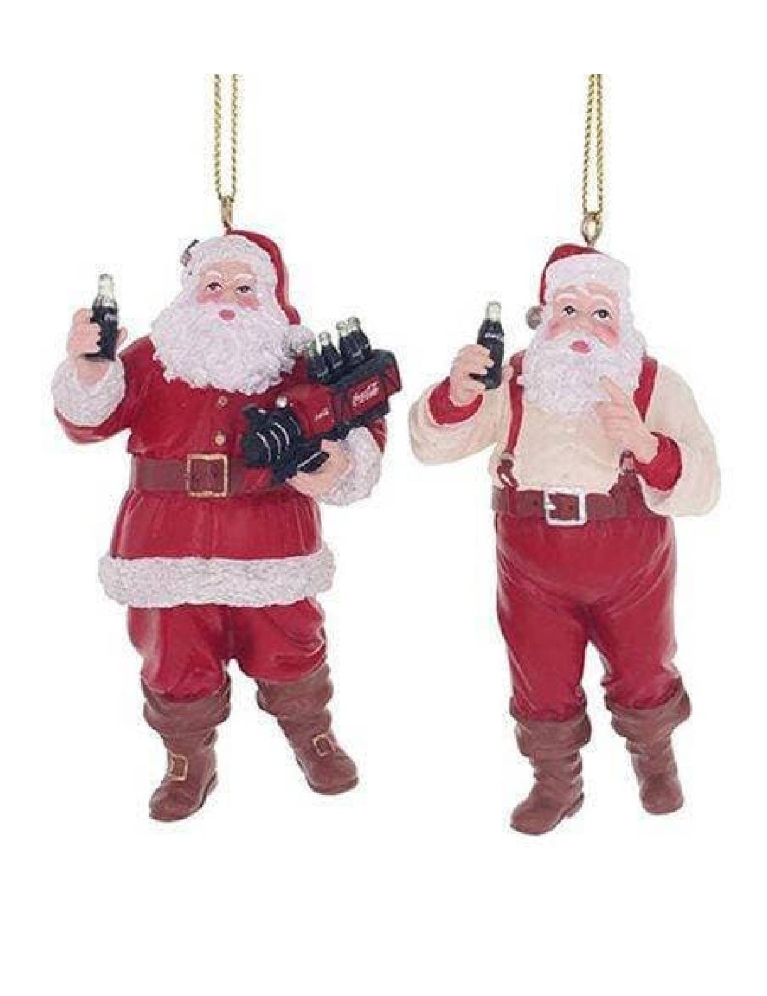 Addobbo Albero Di Natale Babbo Natale Con Trenino Coca-Cola 9,5cm Prodotto Assortito