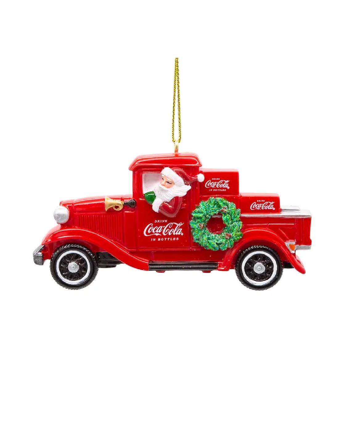 Addobbo Albero Di Natale Coca-Cola Pickup Rosso 10cm