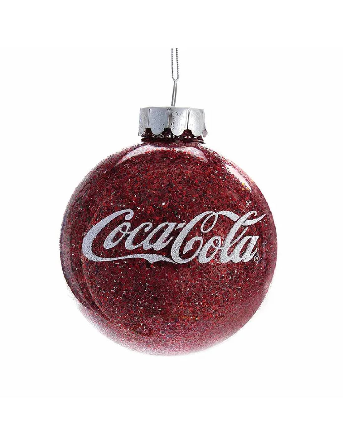 Pallina Albero Di Natale In Vetro Coca-Cola 80mm