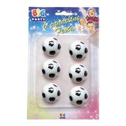 Candeline Di Compleanno In Cera Pallone Calcio 6pz.