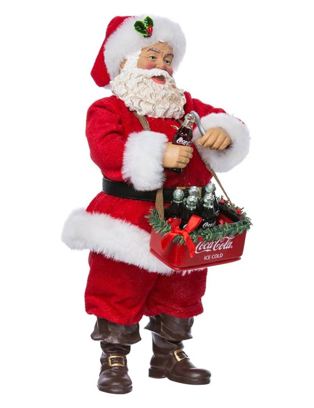 Addobbo Natale Babbo Natale Stappa Coca-Cola 27cm