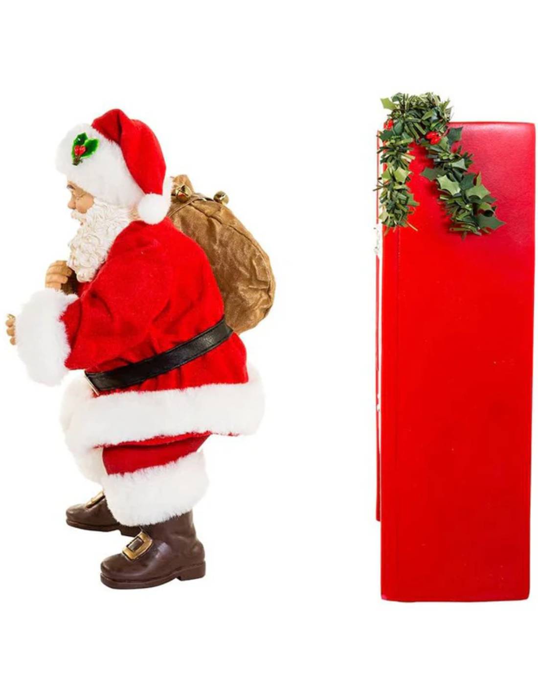 Addobbo Di Natale Babbo Natale Con Distributore Coca Cola 27cm
