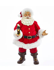 Addobbo Di Natale Babbo Natale Con Bottiglia LED Coca-Cola 27cm