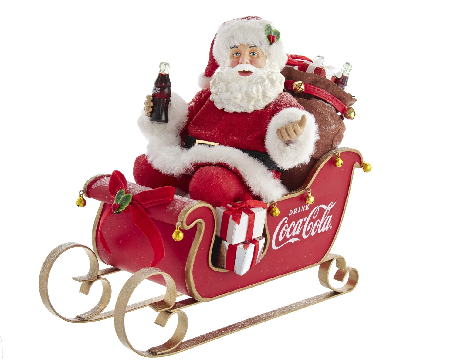 Addobbo Natale Babbo Natale Su Slitta Coca Cola