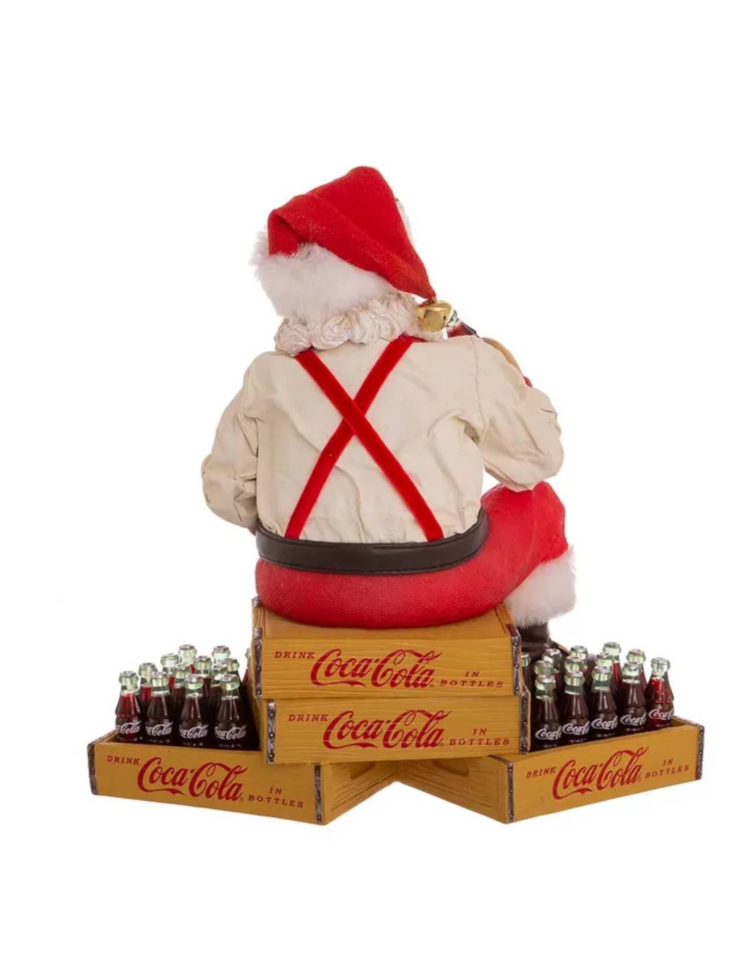 Addobbo Di Natale Babbo Natale Su Casse Di Coca Cola 23cm