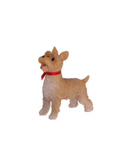 Addobbo Di Natale Statuetta Babbo Natale Con Cagnolino 25cm