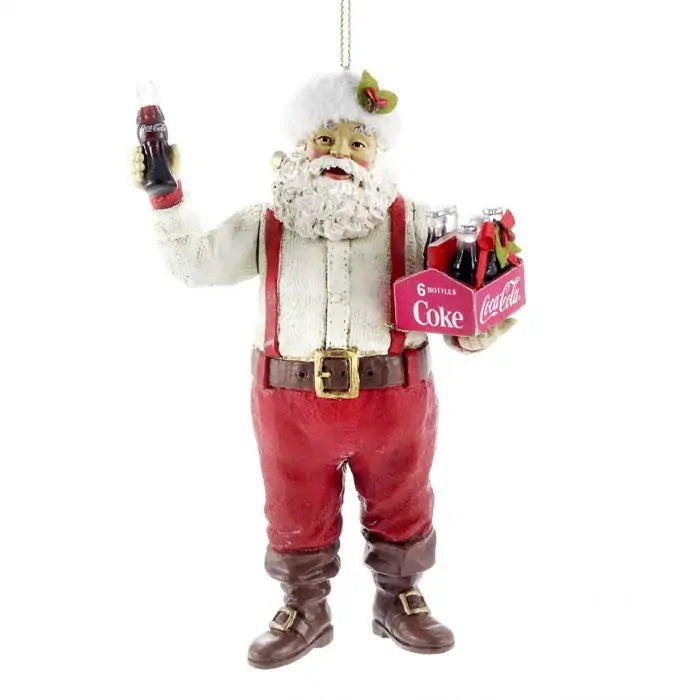 Addobbo Albero Di Natale Babbo Natale Con Cassetta Di Coca-Cola