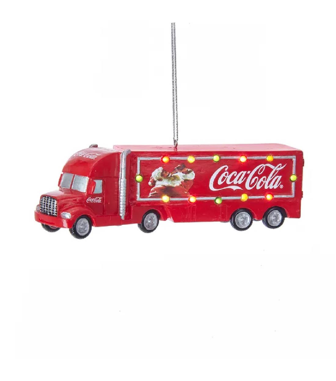 Addobbo Albero Di Natale Coca Cola Camion Rosso Con Luci 13cm