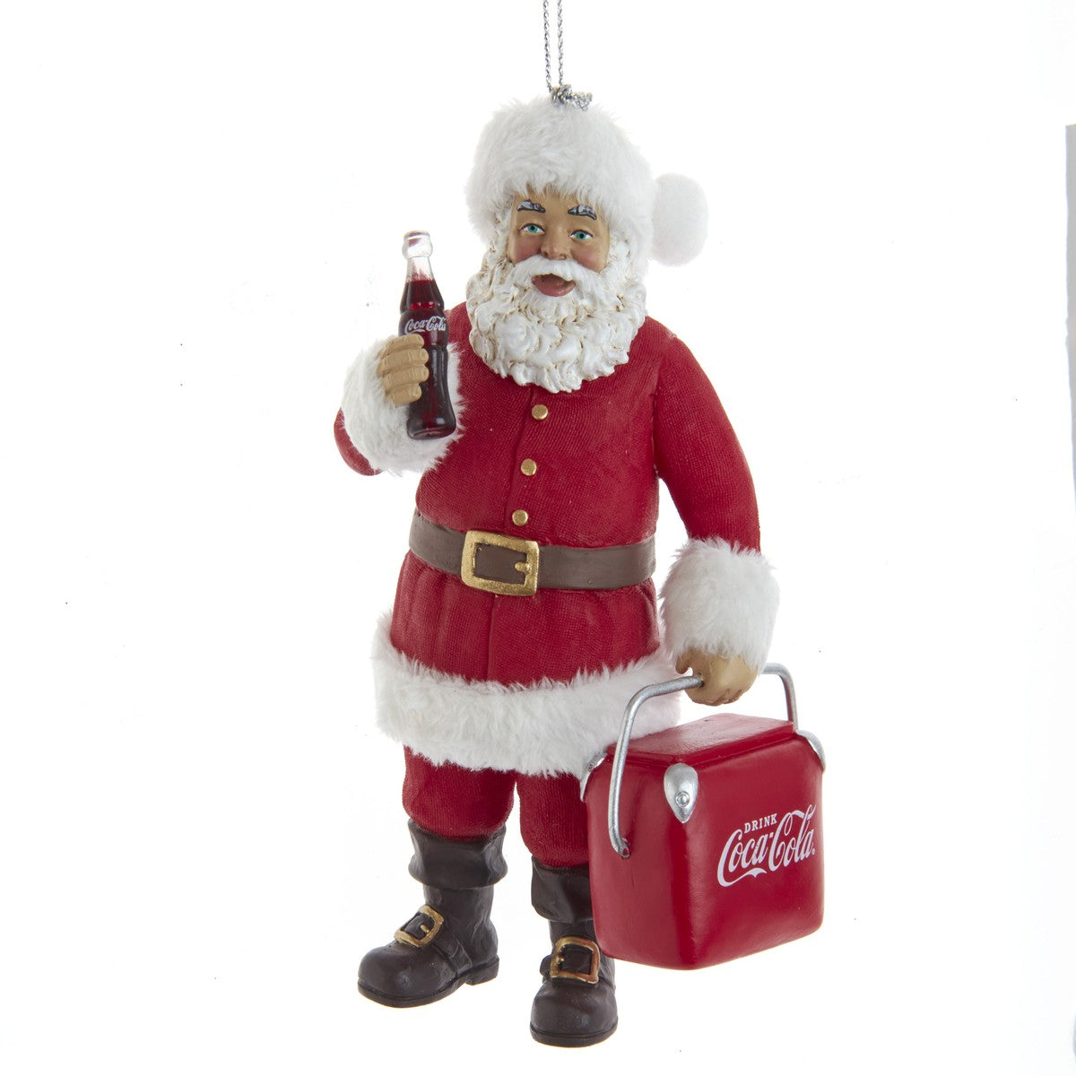 Addobbo Albero Di Natale Babbo Natale Con Borsa Frigo Coca-Cola 11,4cm