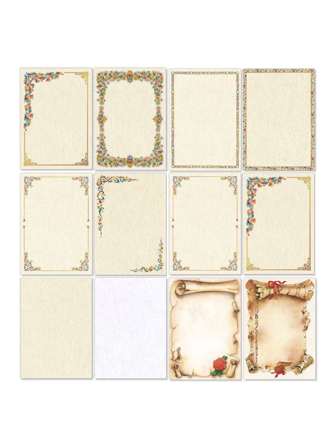 Confezione 12 Fogli Carta Pergamena A3