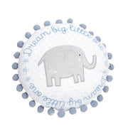 Cuscino Cerchio Elefantino Blu 30cm