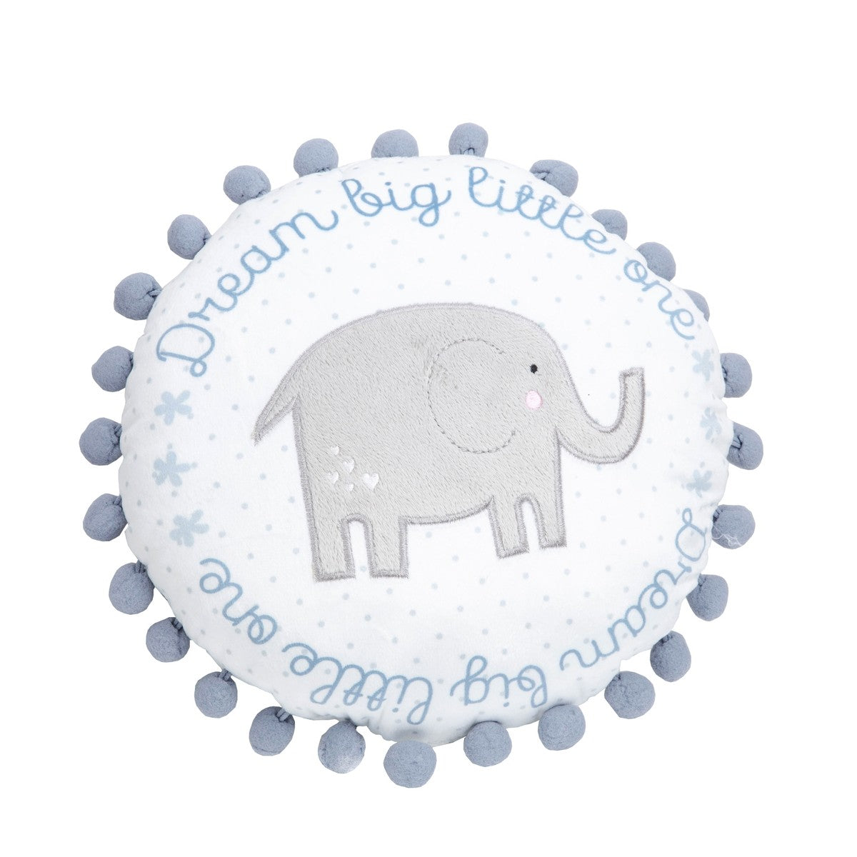 Cuscino Cerchio Elefantino Blu 30cm