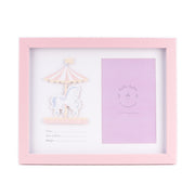 Cornice Fotografica Hello Baby Girl Con Campi Nome E Data Rosa