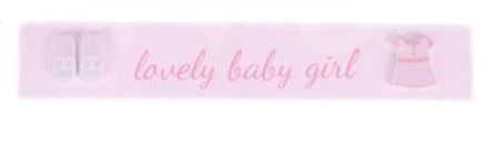 Targa Da Appendere Per Neonata Lovely Baby Girl