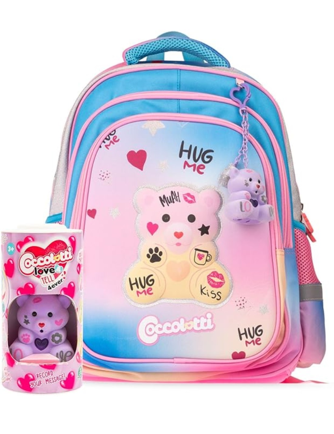 Zaino Scuola Colourbook Coccolotti Love And Tell Rosa Con Omaggio