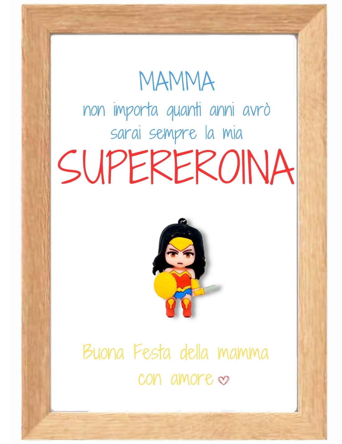 Cornice Personalizzabile Supereroina Festa Della Mamma