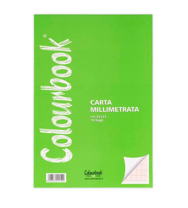 Colourbook Blocco Carta Millimetrata 23x33cm