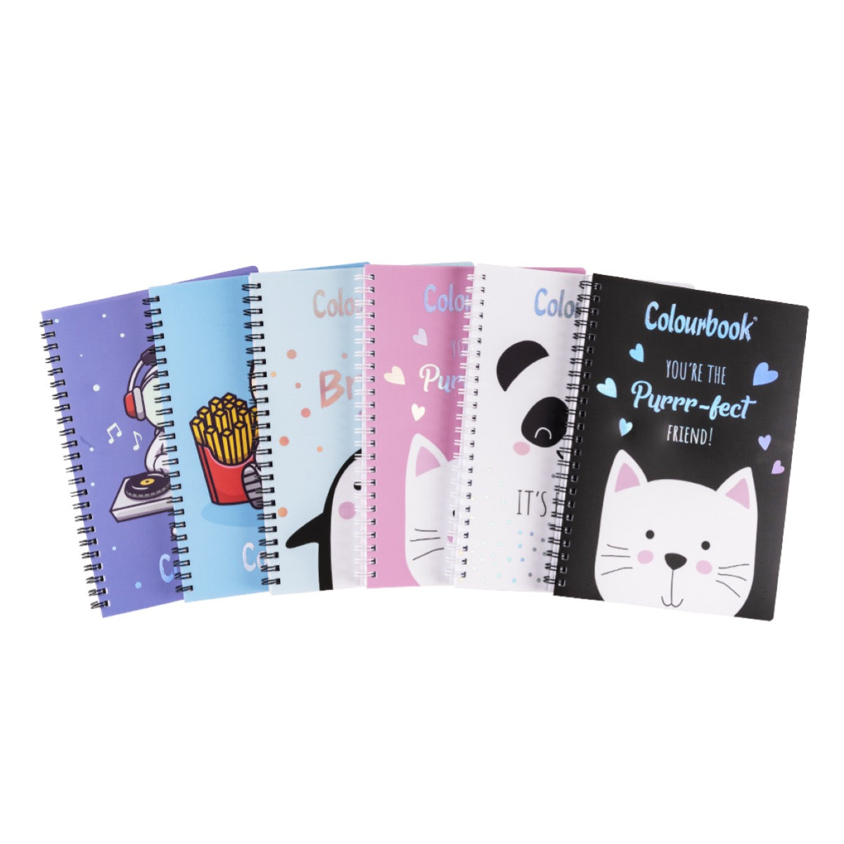 Colourbook A5 Quaderno Spiralato Fantasie Assortite a Righe 1R