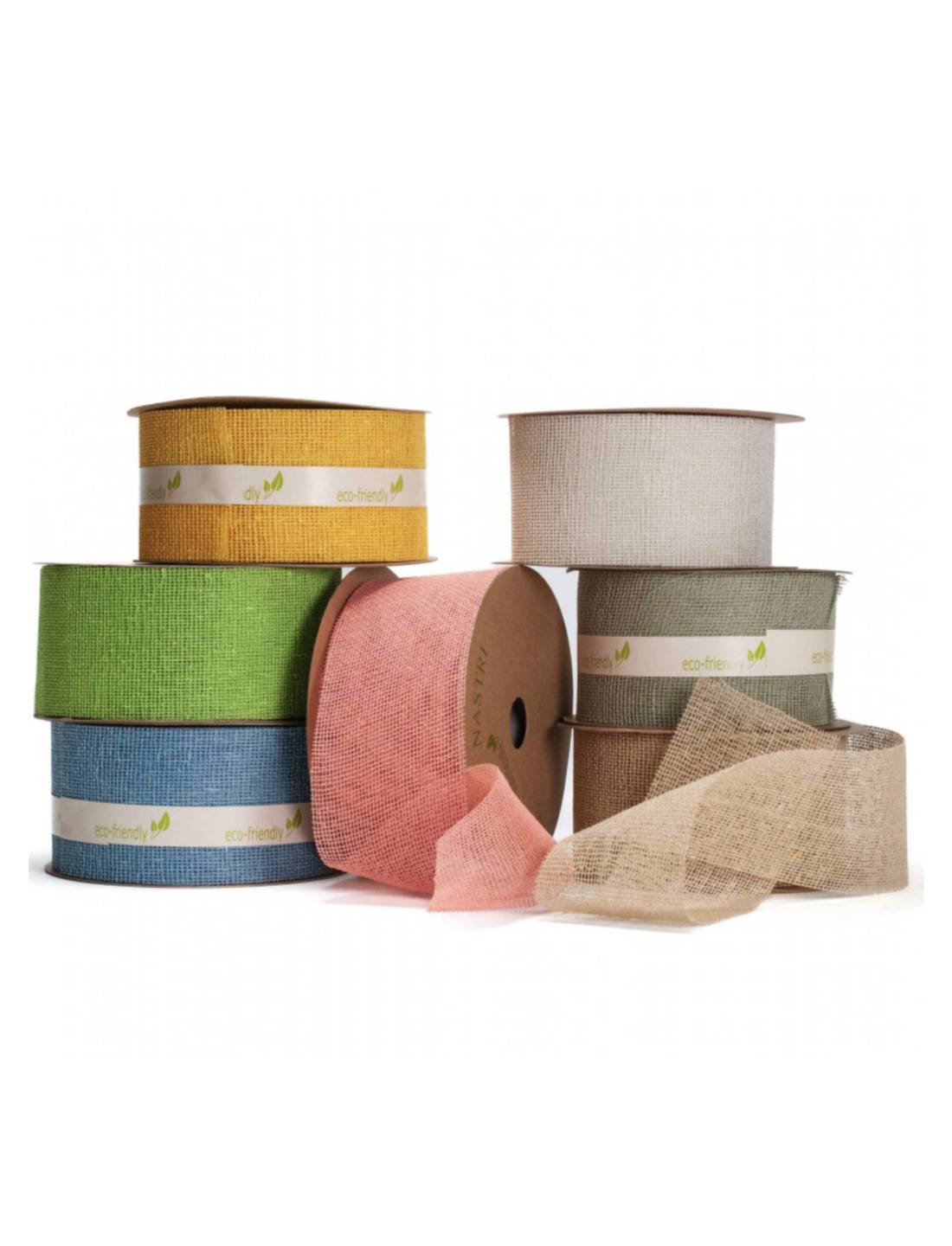 Nastro In Cotone Ecologico A Rete 7,5cm x 20mt