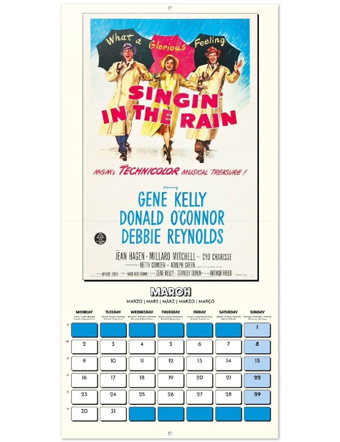 Calendario Da Muro 2026 Classici Del Cinema 30cm