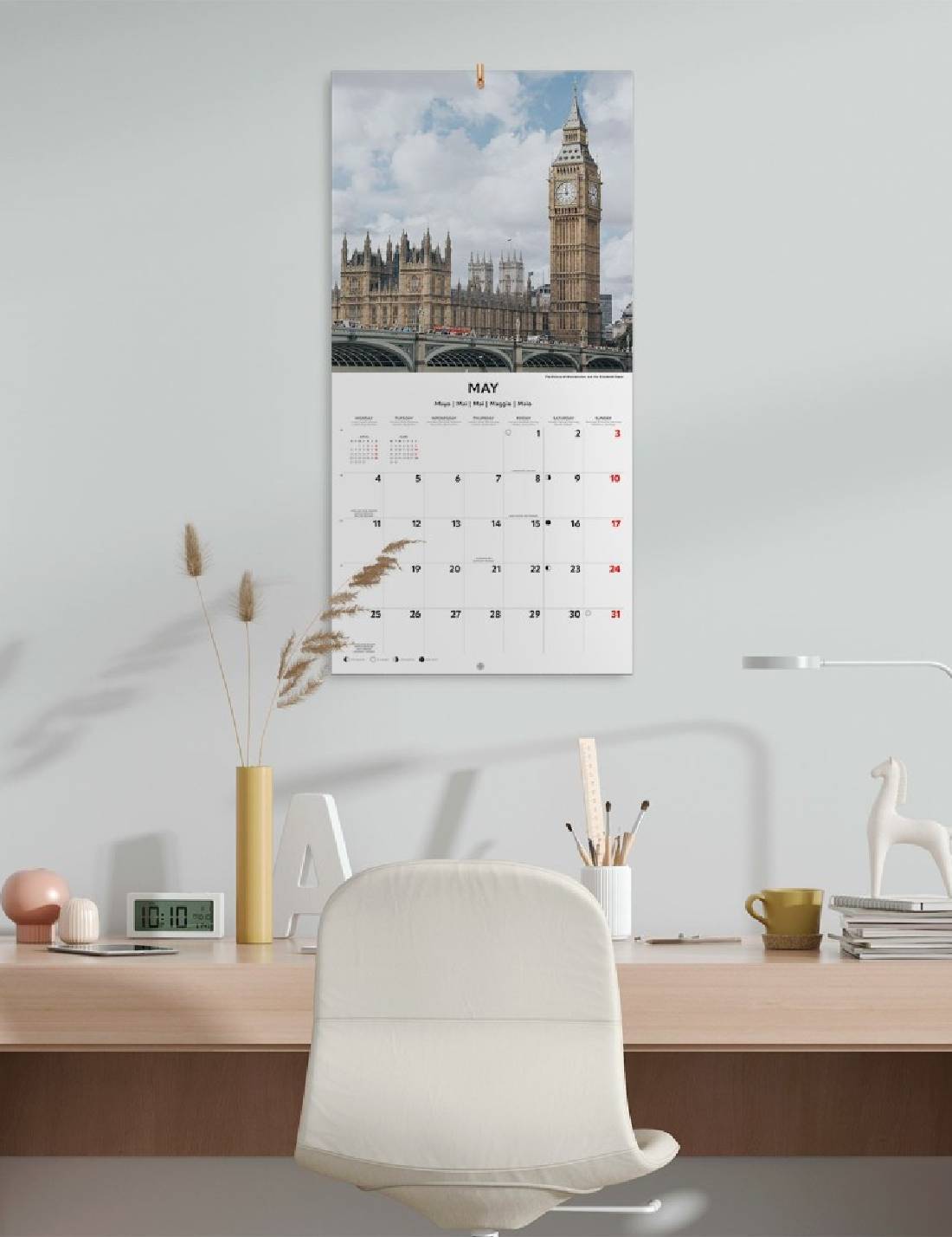 Calendario Da Muro 2026 Londra 30cm