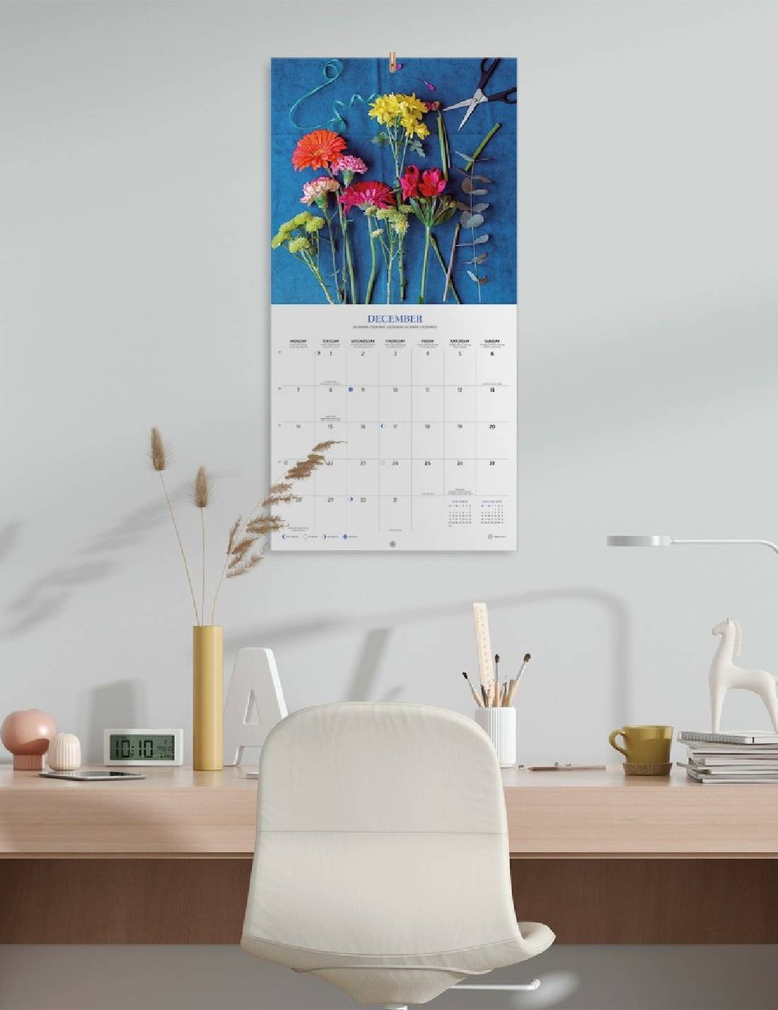 Calendario Da Muro 2026 Fiori 30cm