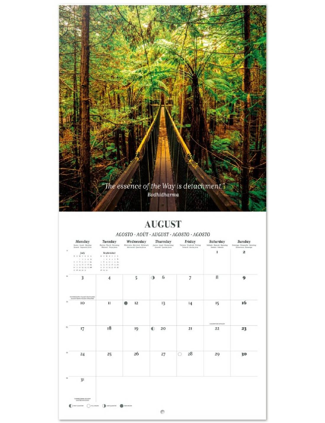 Calendario Da Muro 2026 Natura Zen 30cm