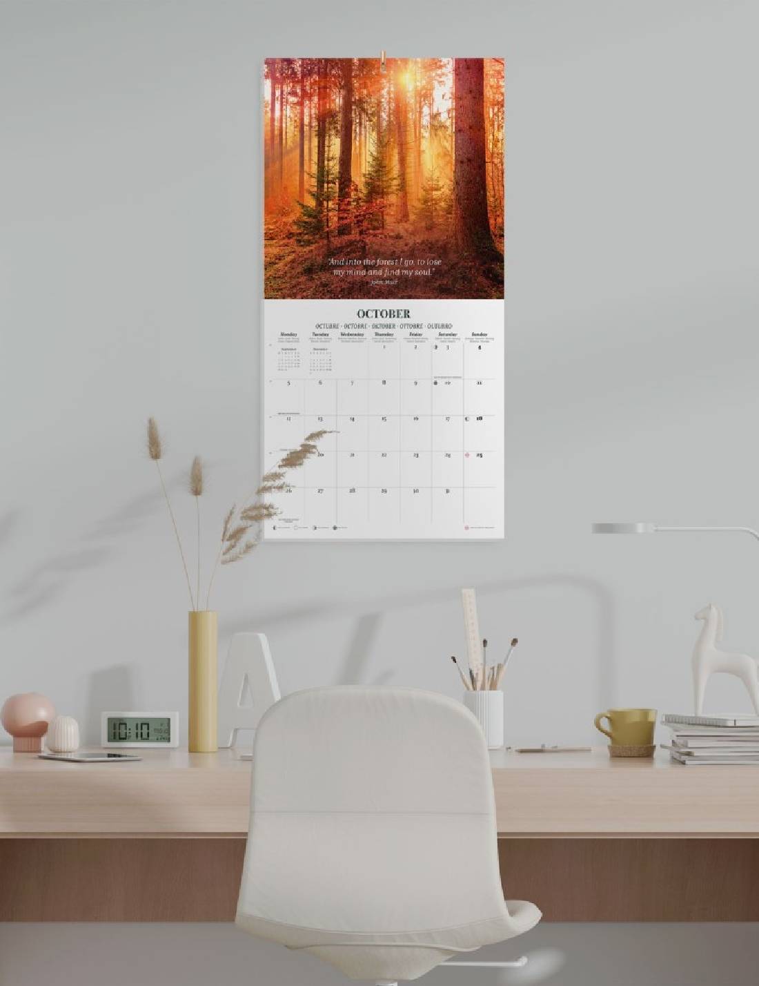 Calendario Da Muro 2026 Natura Zen 30cm