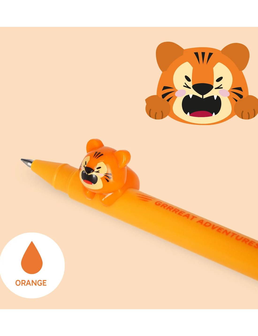 Penna Gel Arancione Lovely Friends Tigre Legami