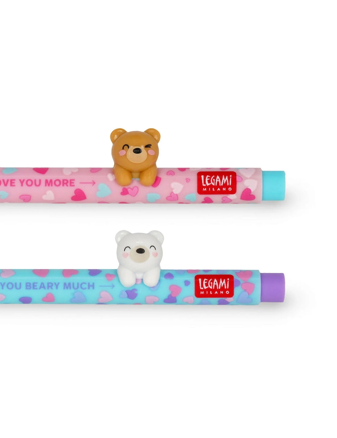 Set 2 Penne Gel Lovely Friends Beary In Love Legami