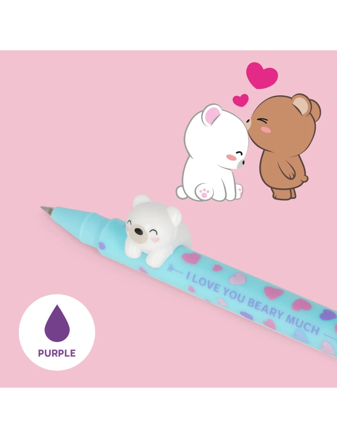 Set 2 Penne Gel Lovely Friends Beary In Love Legami