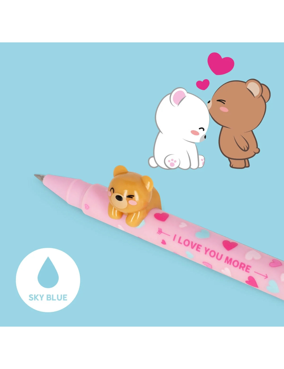 Set 2 Penne Gel Lovely Friends Beary In Love Legami