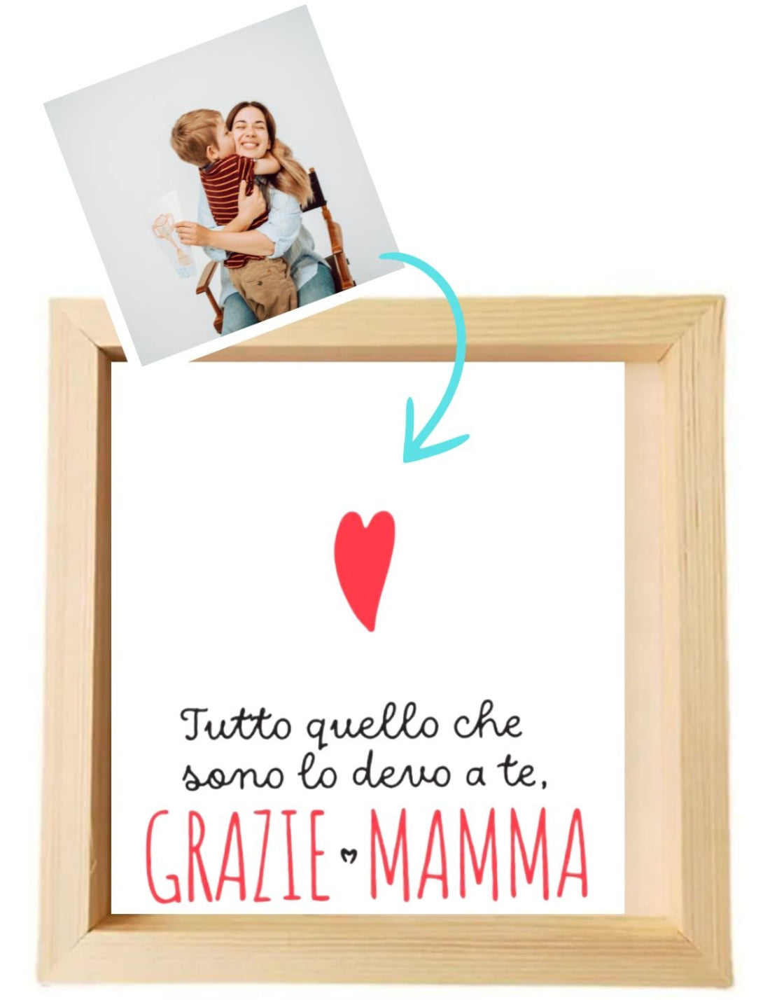 Cornice Quadrata Personalizzabile Festa Della Mamma