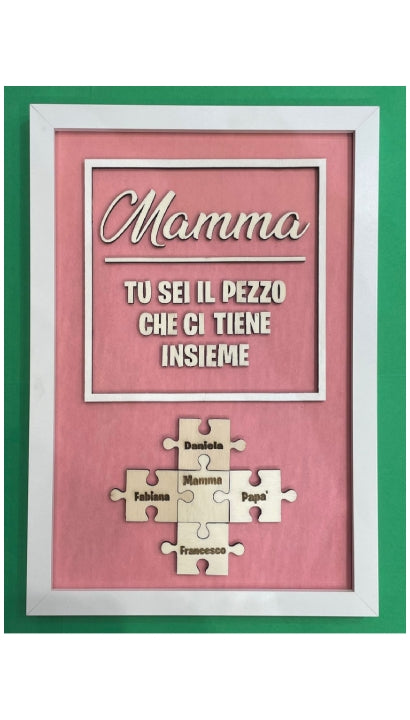 Cornice Puzzle Festa Della Mamma Personalizzabile