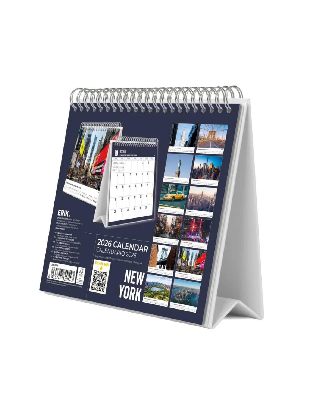 Calendario Da Tavolo 2026 New York 20cm