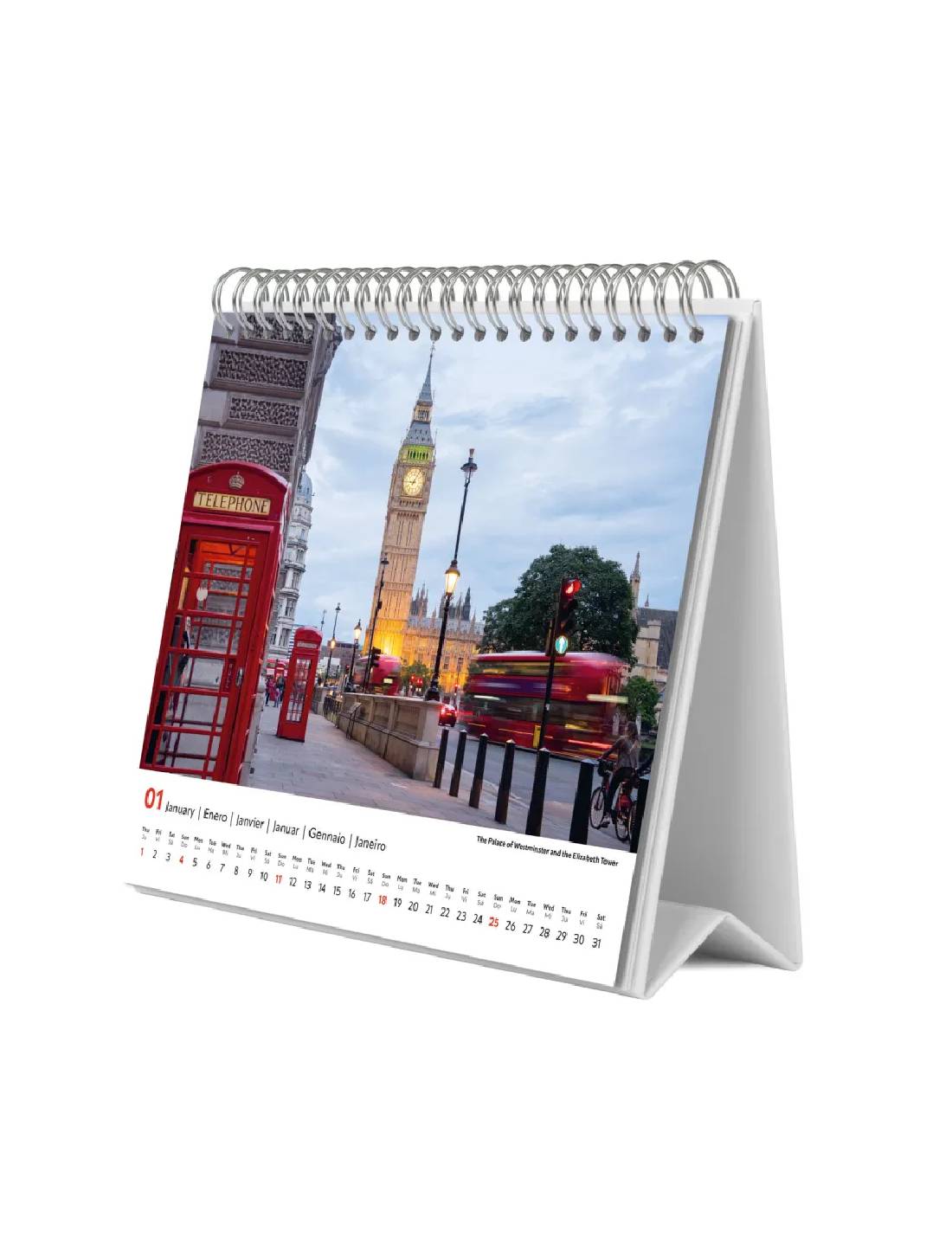 Calendario Da Tavolo 2026 Londra 20cm