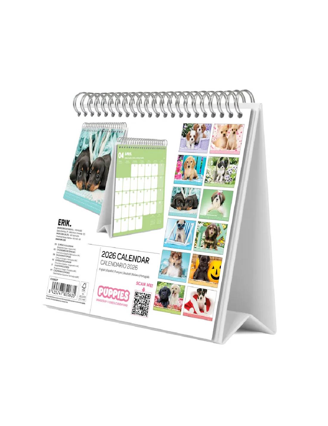 Calendario Da Tavolo 2026 Cuccioli 20cm