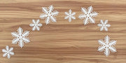 Addobbo Albero Di Natale Ghirlanda Collana Fiocchi Di Neve Glitterati