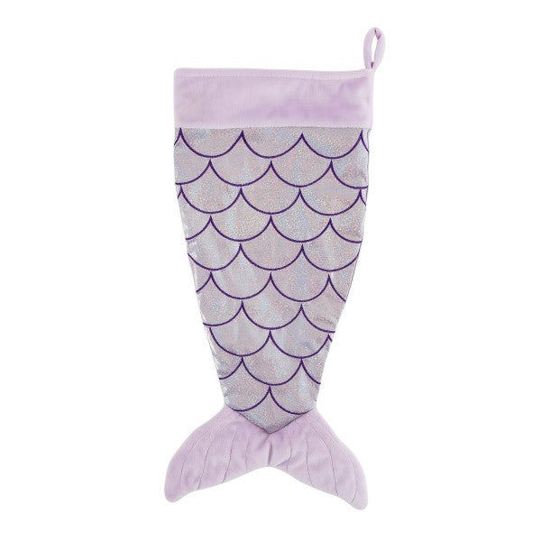 Calza Befana Epifania Coda Sirena Rosa Con Glitter 61cm