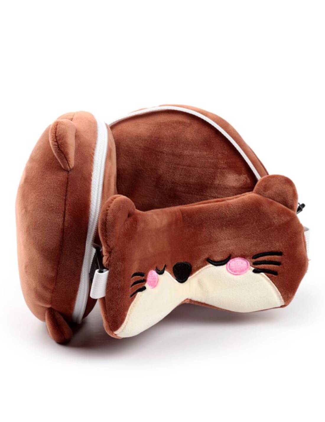 Cuscino Da Viaggio Con Mascherina Animali Dolci Henry La Lontra